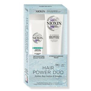 NIOXIN Hair Power Duo - Exfoliate, Strengthen & Protect Damaged Hair NIB